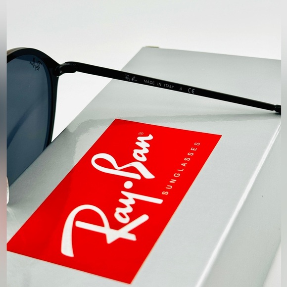 Ray-Ban Blaze Round Sunglasses RB3574N Matte Black Frame Dark Gray Lenses UNISEX - Picture 8 of 11